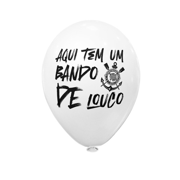 BALÃO DECORADO 8 POLEGADA CORINTHIANS