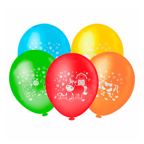 BALÃO DECORADO 8 POLEGADAS FAZENDINHA