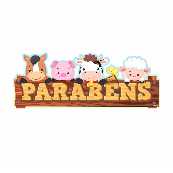 ENFEITE DE MESA PARABÉNS FAZENDINHA FELIZ