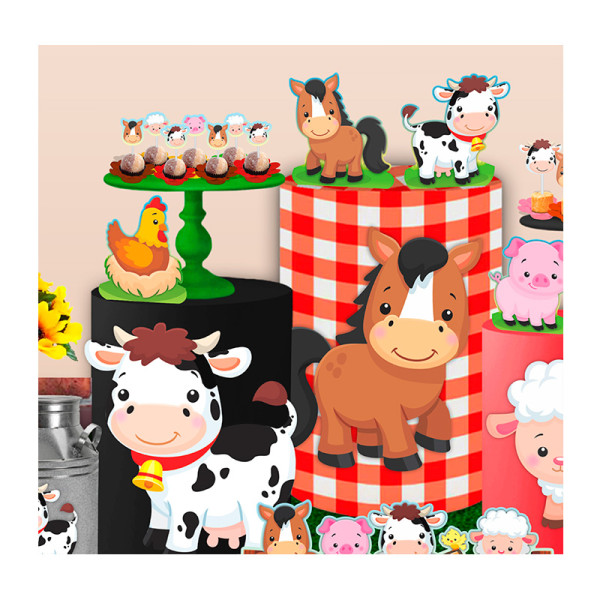 TOPPER PARA DOCINHOS FAZENDINHA FELIZ