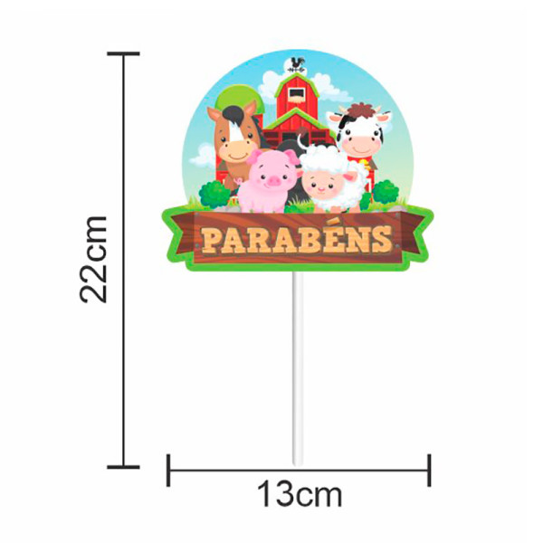 TOPPER PARA BOLO FAZENDINHA FELIZ