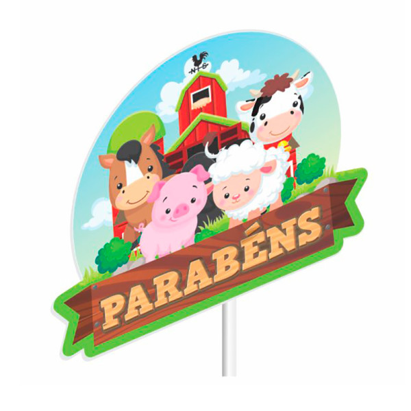 TOPPER PARA BOLO FAZENDINHA FELIZ