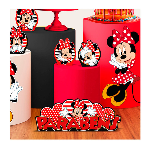 ENFEITE DE MESA EVA PARABÉNS MINNIE