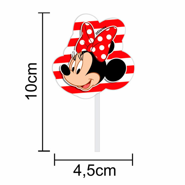 TOPPER PARA DOCINHOS MINNIE CORE