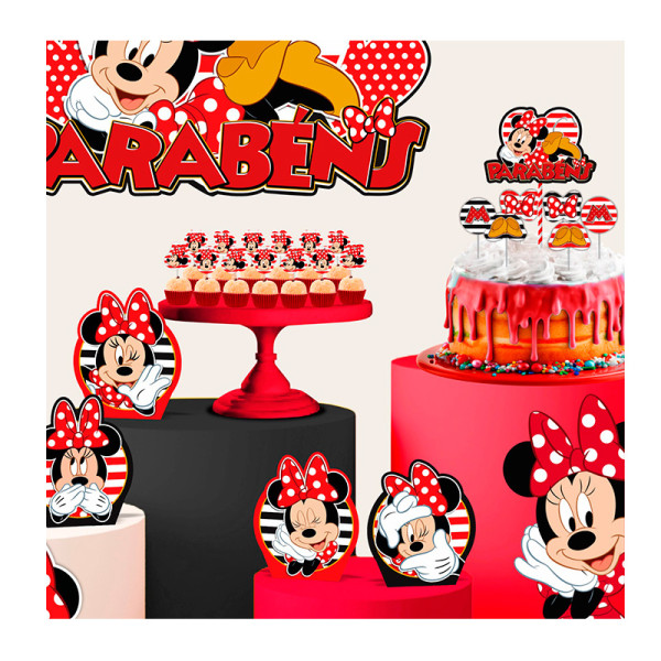 TOPPER PARA DOCINHOS MINNIE CORE