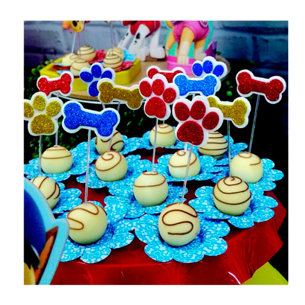 APLIQUE EVA GLITTER PATRULHA CANINA PATINHAS