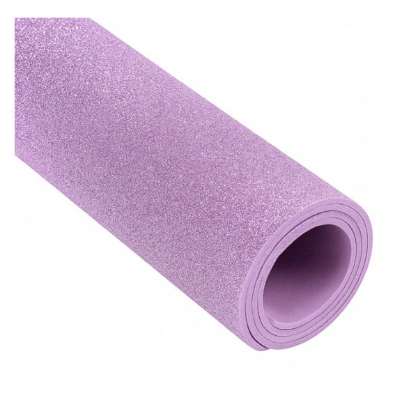 PLACA DE EVA COM GLITTER LILÁS