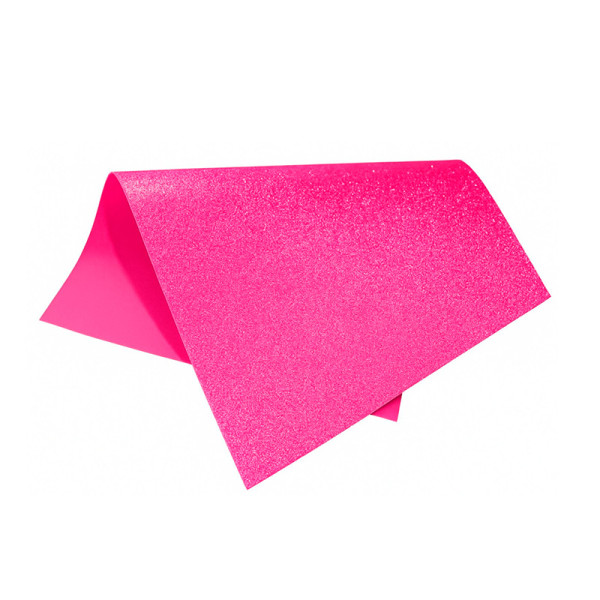 PLACA DE EVA COM GLITTER PINK