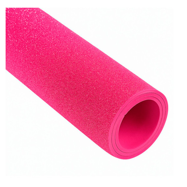PLACA DE EVA COM GLITTER PINK
