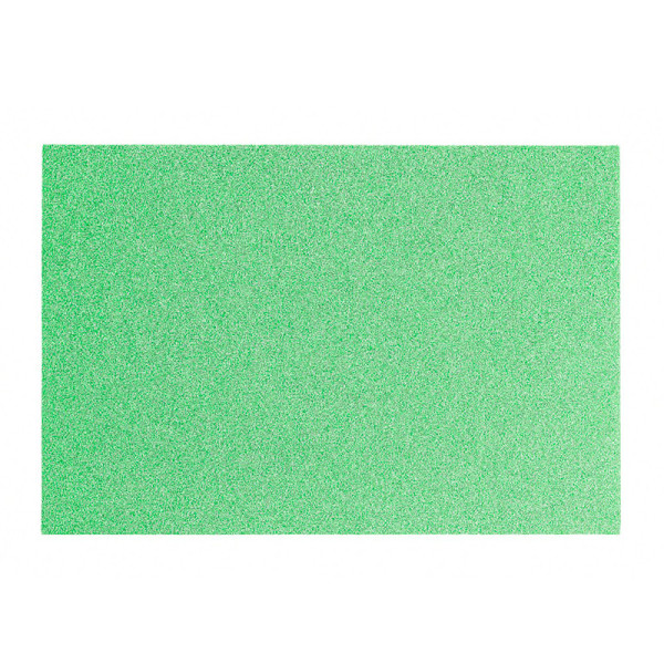 PLACA DE EVA COM GLITTER VERDE CLARO