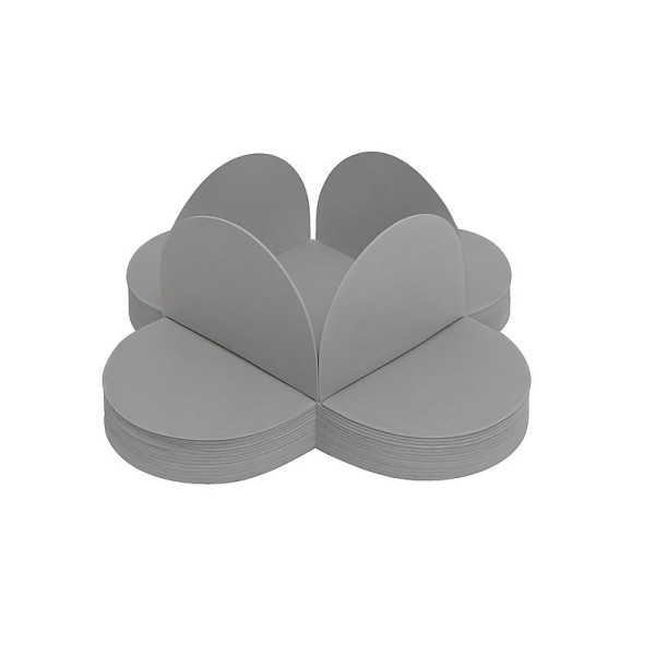 PORTA FORMINHA 4 PÉTALAS PRATA SEM BRILHO