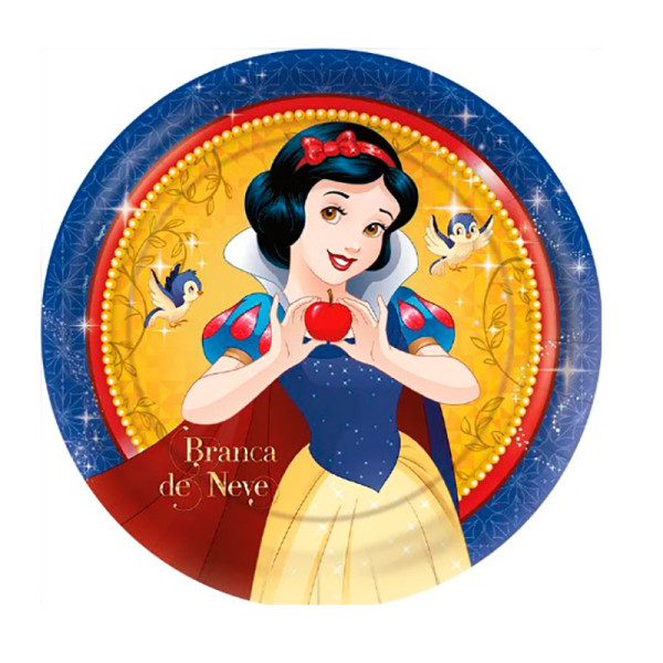 PRATO REDONDO BRANCA DE NEVE