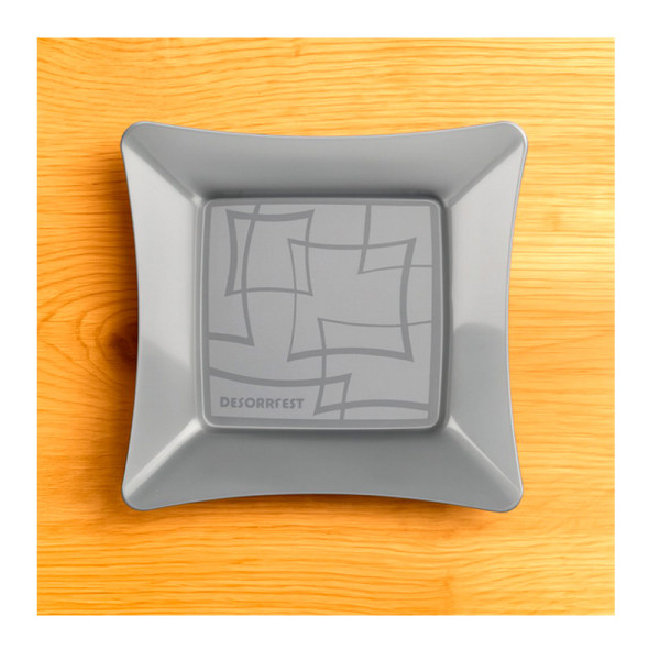 PRATO ACRÍLICO QUADRADO 21 PRATA