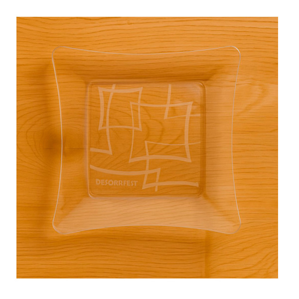 PRATO ACRÍLICO QUADRADO 21 CRISTAL