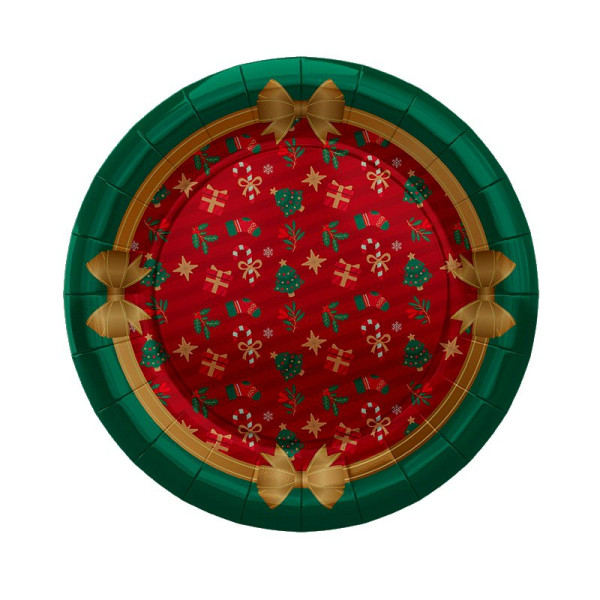 PRATO DE PAPELÃO PRESENTE DE NATAL