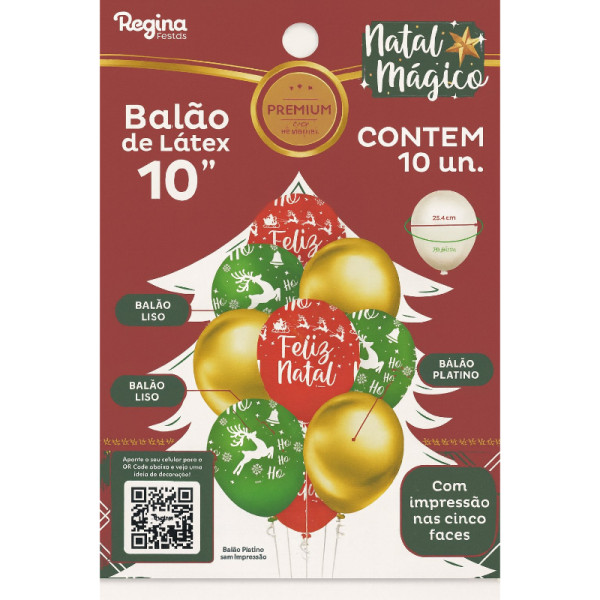 BALÃO LATÉX NATAL MÁGICO