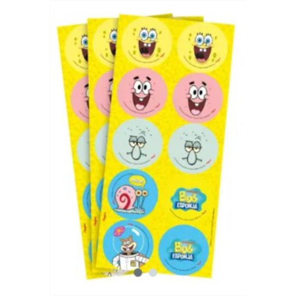 ADESIVO REDONDO BOB ESPONJA