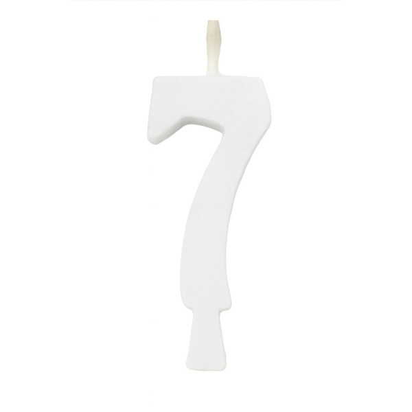 VELA ANIVERSÁRIO NÚMERO 7 BRANCA