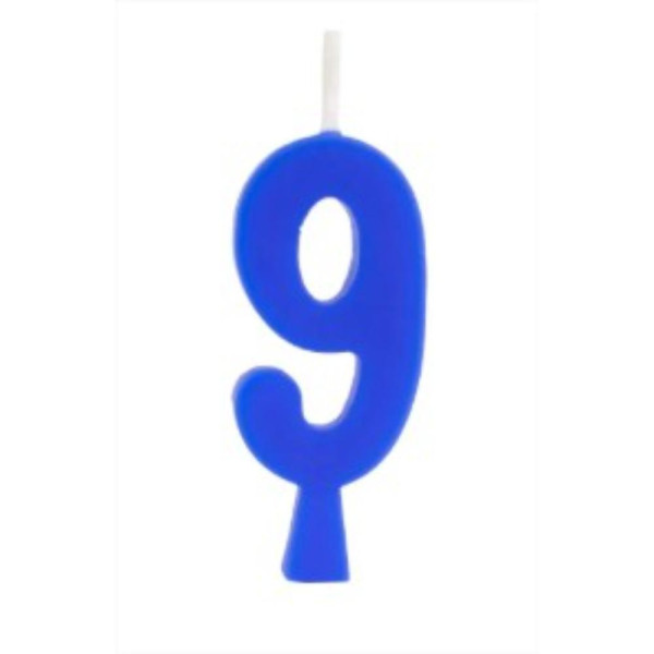 VELA ANIVERSÁRIO NÚMERO 9 AZUL