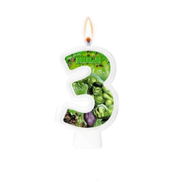 VELA NUMERAL HULK ANIMAÇÃO NÚMERO 3