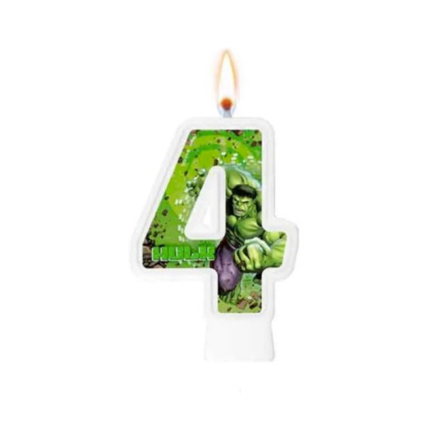 VELA NUMERAL HULK ANIMAÇÃO NÚMERO 4