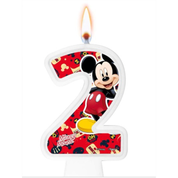 VELA NUMERAL MICKEY NÚMERO 2