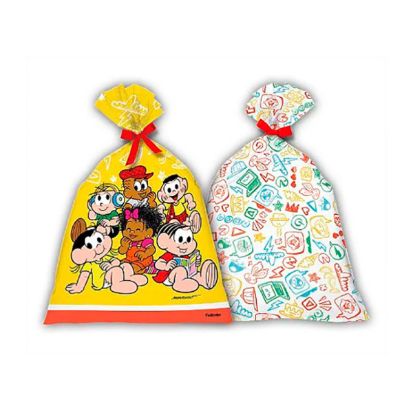 SACOLINHA SURPRESA PLÁSTICA TURMA DA MÔNICA
