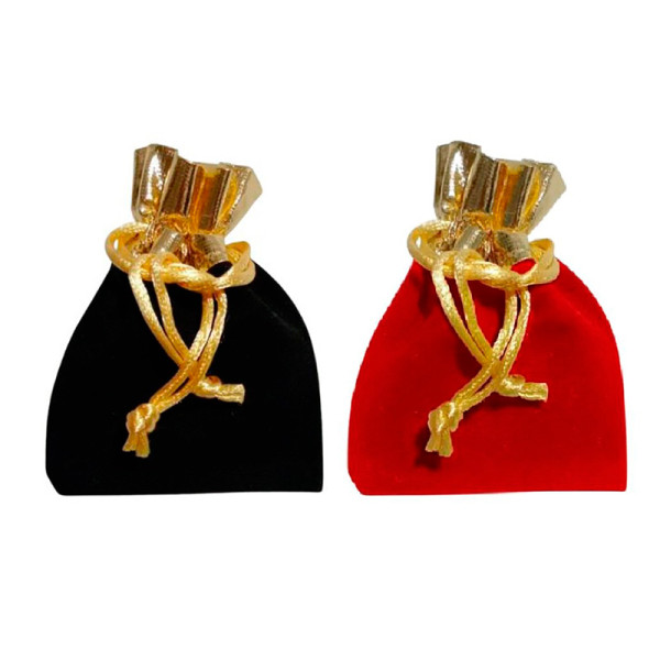 SAQUINHO DE PRESENTE VELUDO PRETO OU VERMELHO