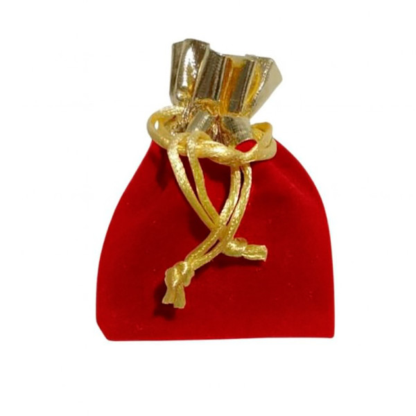 SAQUINHO DE PRESENTE VELUDO PRETO OU VERMELHO