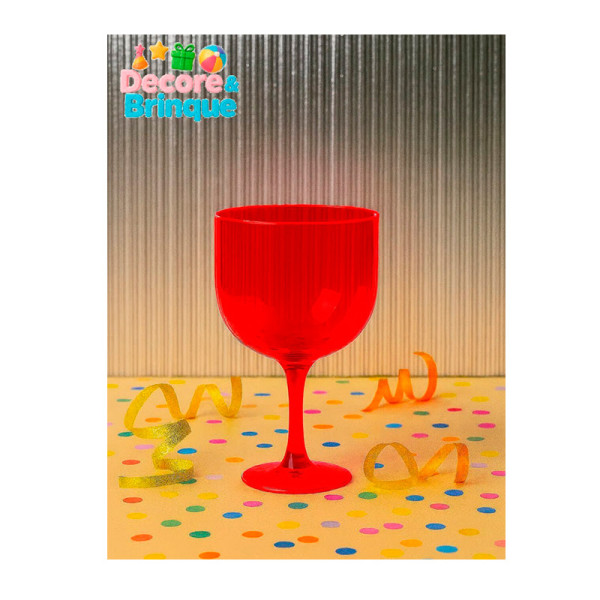 TAÇA GIN 550 ML VERMELHA