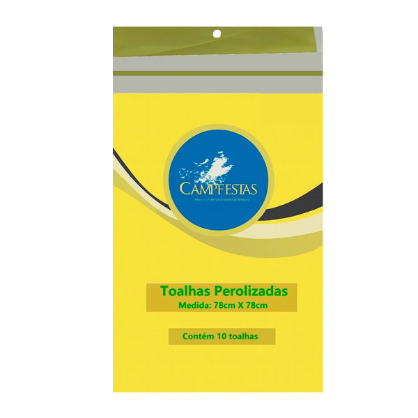 TOALHA PEROLIZADA VERDE BANDEIRA 78 CM X 78 CM - 10 UNID