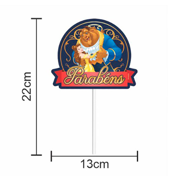 TOPPER PARA BOLO EVA A BELA E A FERA