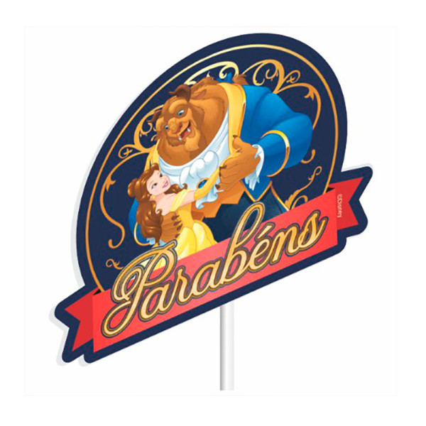 TOPPER PARA BOLO EVA A BELA E A FERA