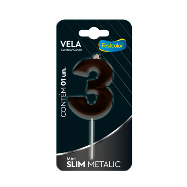 VELA MINI SLIM METALLIC PRETA 3