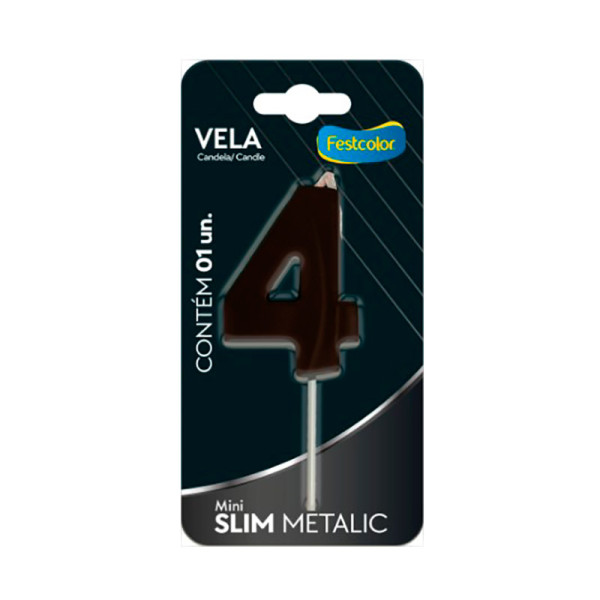 VELA MINI SLIM METALLIC PRETA 0
