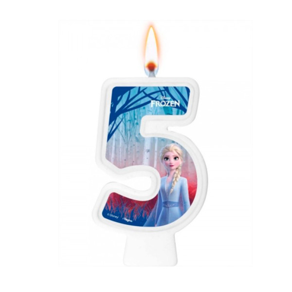 VELA NUMERAL FROZEN II - NÚMERO 5