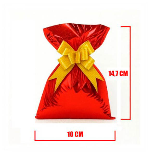 SACO METALIZADO VERMELHO