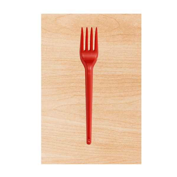 GARFO DE SOBREMESA VERMELHO PEROLADO