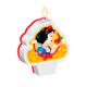 Vela Plana Branca DE Neve Classica Decorativa Para Bolo Festa Infantil